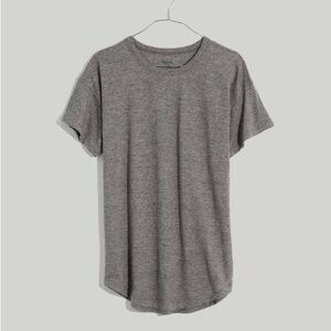 Madewell Gray Whisper Cotton Crewneck Tee size Small Gently